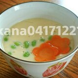 電子レンジで簡単  そうめん茶碗蒸し